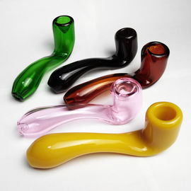 140mm 5.5 Inch Long Big Labs Heady Glass Sherlock Glass Hand Pipe Colorful Pipes Smoking Tobacco SPOON Pipe High Quality supplier