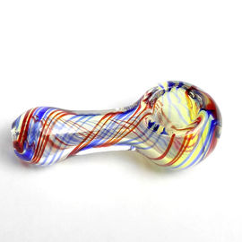 Glass Spoon Pipes Mini Smoking Glass 2.9 Inch Length Hand Pipes Hand-blown Pipe Colorful Smoke Pipe supplier