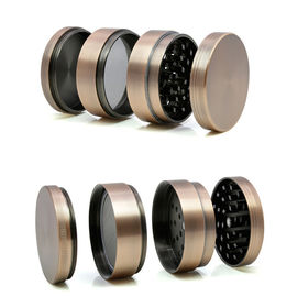 Zinc Alloy Bronze 4PC Diameter 40MM Herb Grinder Tobacco Grinders for Smoking CNC Teeth Pepper Grinders Fit Dry Herb supplier