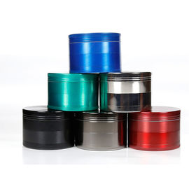 CHROMIUM CRUSHER 40 50 55 63 75mm Dia. 4 Parts Zinc Alloy Herbal Tobacco Grinders Wholesale 6 Colors Dry Herb Grinder supplier