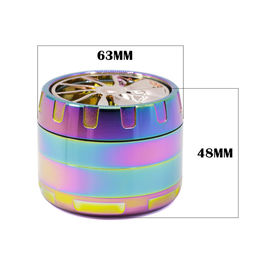 Herb Grinder Large Ice Blue Turbine Chamfer Smoke Grinders 2.5 Inch Herb Grinder 4 Piece Spice Pepper Crushers supplier