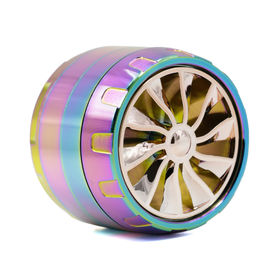 Herb Grinder Large Ice Blue Turbine Chamfer Smoke Grinders 2.5 Inch Herb Grinder 4 Piece Spice Pepper Crushers supplier