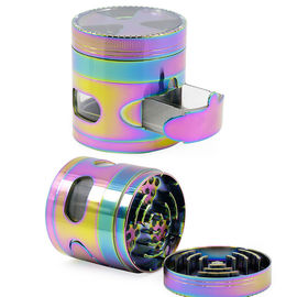 Herb Grinder 2.5 Inch Herb Grinders Large Herb Grinder with Keef Catcher New 63MM Grinders Zinc Alloy Ice Blue Signal supplier