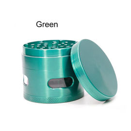 Top Quality Metal Side Transparent Window Grinder 63mm 4-part Grinder Zinc Alloy Herb Tabacco Chamfer Magentic Herbal supplier