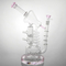 Huge Recycler Bongs Coil Tube Glass Rudder Percolator Water Pipes Perc Bubbler Pipe with 14mm Glass Bowl supplier