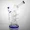 Huge Recycler Bongs Coil Tube Glass Rudder Percolator Water Pipes Perc Bubbler Pipe with 14mm Glass Bowl supplier