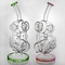 Bongs Dab Rig Recycler Hookahs Glass Bong Water Pipe With 14mm Bowl Piece Pink Blue Purple supplier