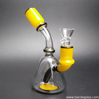 Glass Water Pipes Small Cute Piece Smoking Pipe with 14mm Male Glass Bowl supplier