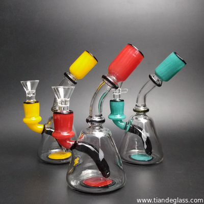 Glass Water Pipes Small Cute Piece Smoking Pipe with 14mm Male Glass Bowl supplier