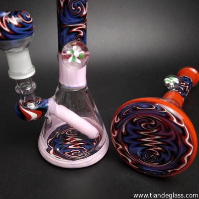 Glass Bongs Twisted Colorful Glass Water Pipes 14mm Dabs Rig supplier