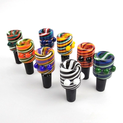 14mm Male Wig Wag Glass Bowl Colorful Heady Glass Bowls Piece Smoking Accessories supplier