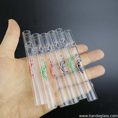 100mm Glass One Hitter Pipe 4 Inch Steamroller Piece Glass Filter Tips Taster supplier