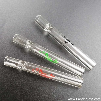 100mm Glass One Hitter Pipe 4 Inch Steamroller Piece Glass Filter Tips Taster supplier