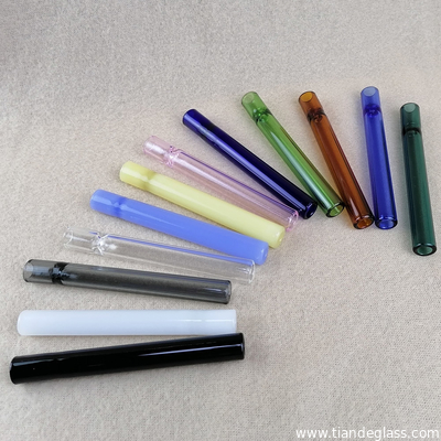 Color Glass Taster Pipe steamroller Handmade Glass One Hitter Glass Pipe Portable Taster Pipes supplier