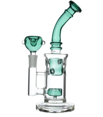 Recycler Bubbler Glass Bongs Hookahs Water Pipe Dab Rig With 14.4 Mm Bowl Joint supplier